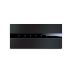 PLAQUE TOUCH 44 RECTANGULAIRE ALUMUNIUM ANTHRACITE BROSSE 7 MODULES|sfh|c4d5dfa1f5ae|