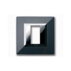 PLAQUE ZAMA 44 CARRÉE GRIS FONCÉ METALLISÉ 1 MODULE|sfh|531f67dc8e07|
