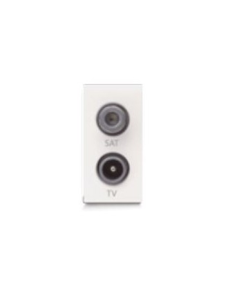 PLAQUE POUR PROFILE ALU SYS44 MINI ARGENT OPAQUE 1+1 MODULES