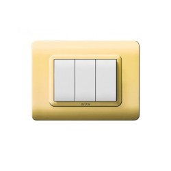 PLAQUE TECHNOPOLYMERE 44 RECTANGULAIRE DORÉE 3 MODULES|sfh|3b8d5768d068|