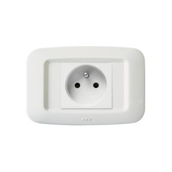 PLAQUE YES 45 RECTANGULAIRE BLANC TROU CARRE 2 MODULES|sfh|27ce2e83b40d|