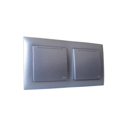 Gamme étanche Gris 2+2 modules|sfh|1b3aed001777|