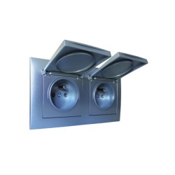 Gamme étanche Gris 2+2 modules|sfh|12ebbccdf0a4|