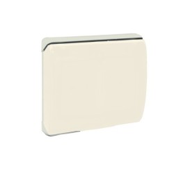 PLAQUE ETANCHE ENCASTREE CARREE 1 MODULE S45 COUVERCLE RIGIDE IVOIRE|sfh|fc9ab9488744|