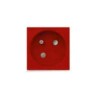 Prise 2P+T Carrée Française Rouge sans Détrompeur|sfh|75370c839596|