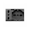 PRISE SCHUKO 2P+T + PRISE 2P 16A + CHARGEUR USB TYPE A&C 3MODULES TEKLA 44|sfh|89275e408c5a|
