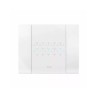 PLAQUE SMART 44 TOUCH RECTANGULAIRE BLANC EFFET BRILLANT JUSQU'À 6 COMMANDES 3 MODULES|sfh|d06cc7740d9e|