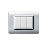 PLAQUE TECHNOPOLYMERE 44 RECTANGULAIRE ALLUMIA AVEC CADRE CHROME 3 MODULES|sfh|8f39d8dbe09e|