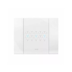 PLAQUE SMART 44 TOUCH RECTANGULAIRE BLANC EFFET BRILLANT JUSQU'À 6 COMMANDES 3 MODULES|sfh|c35b1b454567|