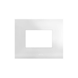 PLAQUE SMART 44 RECTANGULAIRE BLANC EFFET BRILLANT 3 MODULES|sfh|0bd3df285a21|