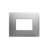 PLAQUE SMART 44 RECTANGULAIRE ACIER NATUREL EFFET BROSSÉ 3 MODULES|sfh|cf35996a9478|