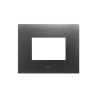 PLAQUE SMART 44 RECTANGULAIRE ACIER ANTHRACITE EFFET BROSSÉ 3 MODULES|sfh|ba056f3cdd92|