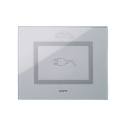 PLAQUE VERA 44 TOUCH RECTANGULAIRE GRIS OPAQUE POUR PRISE COULISSANTE|sfh|f253324038c7|