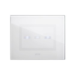 PLAQUE VERA 44 TOUCH RECTANGULAIRE BLANC 3 MODULES 3 COMMANDES|sfh|fe3b3c2f9efc|
