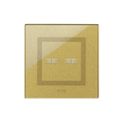 PLAQUE VERA 44 TOUCH CARRÉE GOLD 2 MODULES 2 COMMANDES|sfh|2908fe6b4c4e|
