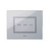 PLAQUE VERA 44 TOUCH RECTANGULAIRE GRIS OPAQUE 3 MODULES 3 COMMANDES|sfh|afc384f54a0d|