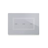 PLAQUE VERA 44 TOUCH RECTANGULAIRE GRIS OPAQUE 4 MODULES 3 COMMANDES|sfh|19e35c09457d|
