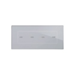 PLAQUE VERA 44 TOUCH RECTANGULAIRE GRIS OPAQUE 7 MODULES 4 COMMANDES|sfh|2108721e9ddc|