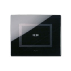PLAQUE VERA 44 TOUCH RECTANGULAIRE NOIR ABSOLU 3 MODULES 1 COMMANDE|sfh|56e6beb74b35|