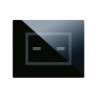 PLAQUE VERA 44 TOUCH RECTANGULAIRE NOIR ABSOLU 3 MODULES 2 COMMANDES|sfh|9618f8476712|