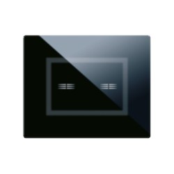 PLAQUE VERA 44 TOUCH RECTANGULAIRE NOIR ABSOLU 3 MODULES 2 COMMANDES|sfh|6ee81ca813d4|