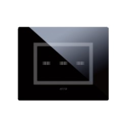 PLAQUE VERA 44 TOUCH RECTANGULAIRE NOIR ABSOLU 3 MODULES 3 COMMANDES|sfh|08b127466b51|
