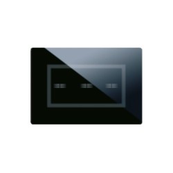 PLAQUE VERA 44 TOUCH RECTANGULAIRE NOIR ABSOLU 4 MODULES 3 COMMANDES|sfh|4c1ae53d95fb|