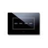 PLAQUE VERA 44 TOUCH RECTANGULAIRE NOIR ABSOLU 4 MODULES 4 COMMANDES|sfh|52d87fb8efea|