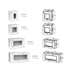 Boîte Apparente noir mat 2 modules|sfh|574cc4b27b71|