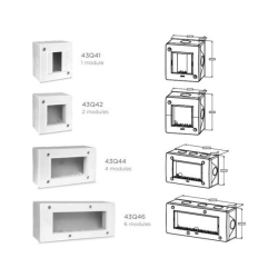 Boîte Apparente noir mat 6 modules|sfh|28f65aefdd44|