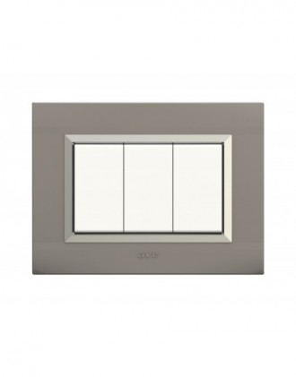 plaque nova  gris cadre chromé
