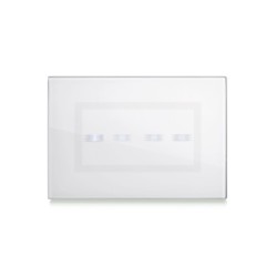 PLAQUE VERA 44 TOUCH RECTANGULAIRE BLANC 4 MODULES 4 COMMANDES|sfh|9befb52ef9ea|