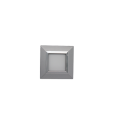 PLAQUE CUBICA 44 CARRÉE GRIS AVEC CADRE CHROMÉ 2 MODULES|sfh|05d62429d90a|