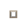 PLAQUE CUBICA 44 CARRÉE CHAMPAGNE AVEC CADRE CHROMÉ 2 MODULES|sfh|03011aa34952|