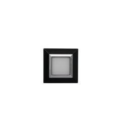 PLAQUE CUBICA 44 CARRÉE NOIR AVEC CADRE CHROMÉ 2 MODULES|sfh|23d919cac0d2|