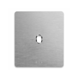 PLAQUE NEW STYLE 44 CARREE ALUMUNIUM NATUREL BROSSÉ 2 MODULES 1 COMMANDE|sfh|99b3eaa04526|