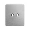 PLAQUE NEW STYLE 44 CARREE ALUMUNIUM NATUREL BROSSÉ 2 MODULES 1 COMMANDE|sfh|3e04532933b7|