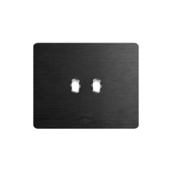 PLAQUE NEW STYLE 44 RECTANGULAIRE ALUMUNIUM ANTHRACITE BROSSÉ 3 MODULES 2 COMMANDES|sfh|99b12189a698|