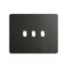 PLAQUE NEW STYLE 44 RECTANGULAIRE ALUMUNIUM ANTHRACITE BROSSÉ 3 MODULES 3 COMMANDES|sfh|b5322c9d18d4|