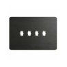 PLAQUE NEW STYLE 44 RECTANGULAIRE ALUMUNIUM ANTHRACITE BROSSÉ 4 MODULES 4 COMMANDES|sfh|9ca935c10948|