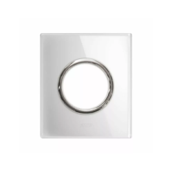 PLAQUE NEW STYLE 44 RECTANGULAIRE VERRE BLANC 2 MODULES POUR 1 PRISE DE COURANT|sfh|8044c2c2f298|