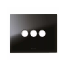 PLAQUE NEW STYLE 44 RECTANGULAIRE VERRE NOIR 3 MODULES 3 COMMANDES|sfh|a0861c03b29d|