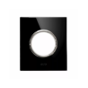 PLAQUE NEW STYLE 44 RECTANGULAIRE VERRE NOIR 2 MODULES POUR 1 PRISE DE COURANT|sfh|962ec85412bc|