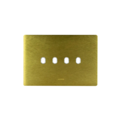 PLAQUE NEW STYLE 44 RECTANGULAIRE ALUMUNIUM COULEUR OR BROSSÉ 4 MODULES 4 COMMANDES|sfh|077c3a0b0452|