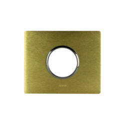 PLAQUE NEW STYLE 44 RECTANGULAIRE ALUMUNIUM COULEUR OR BROSSÉ 3 MODULES POUR 1 PRISE DE COURANT|sfh|75c092af29d9|
