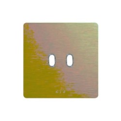 PLAQUE NEW STYLE 44 CARREE ALUMUNIUM NATUREL OR BROSSÉ 2 MODULES 1 COMMANDE|sfh|ef8e137e0107|