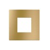 PLAQUE VERA 44 RECTANGULAIRE ALUMUNIUM COULEUR OR BROSSÉ 2 MODULES|sfh|62a20e969c68|