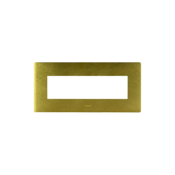 PLAQUE VERA 44 RECTANGULAIRE ALUMUNIUM OR BROSSÉ 7 MODULES|sfh|b998301fb01d|