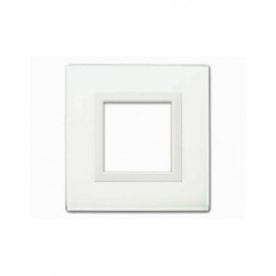 PLAQUE VERA 44 CARRÉE EN VERRE BLANC 2 MODULES|sfh|05a279701722|