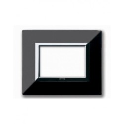 PLAQUE ZAMA 44 RECTANGULAIRE NOIR ABSOLU 3 MODULES|sfh|c73a68691a3f|